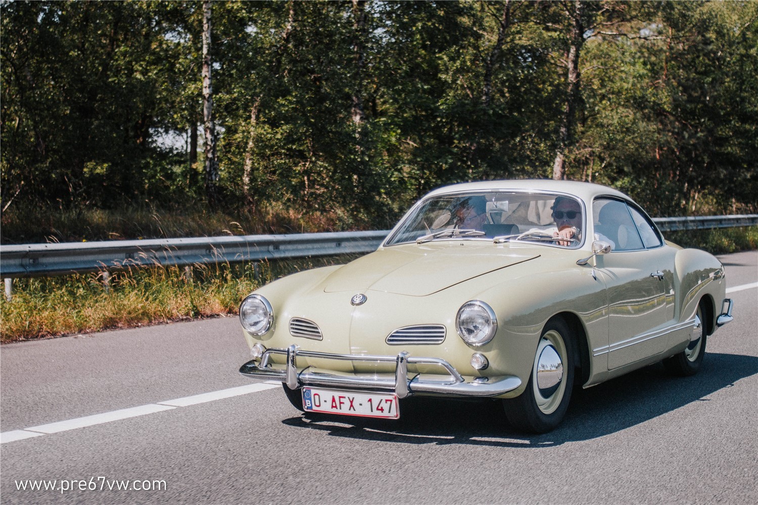 Karmann Ghia driving at BBT Convoy to Hessisch Oldendorf 2022