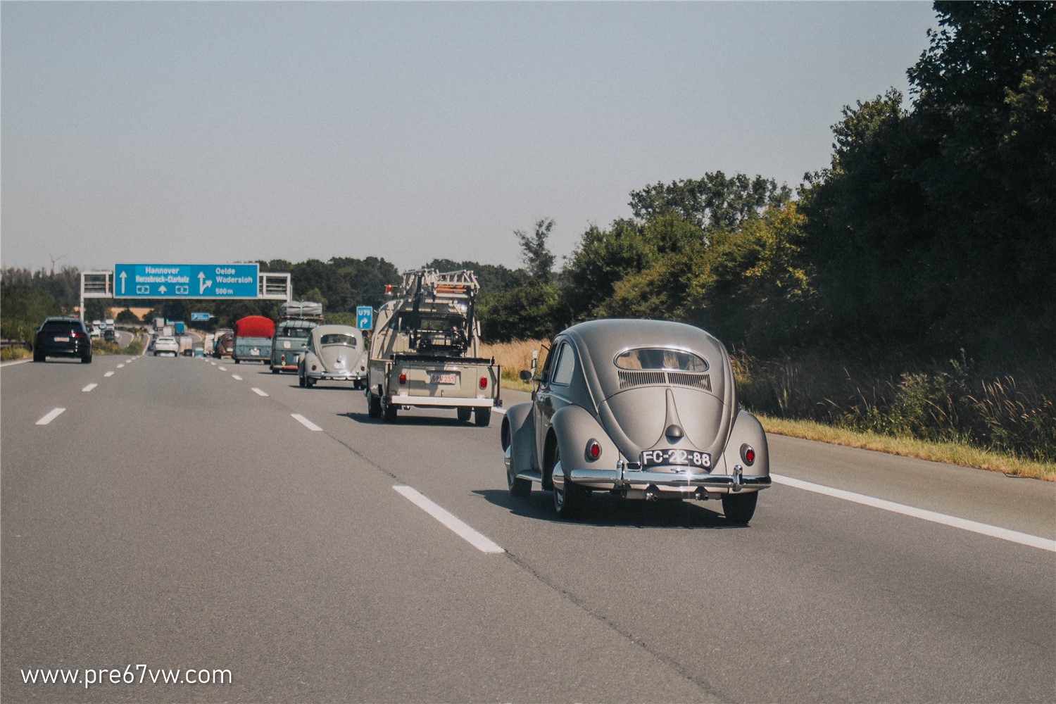 VWs driving at BBT Convoy to Hessisch Oldendorf 2022