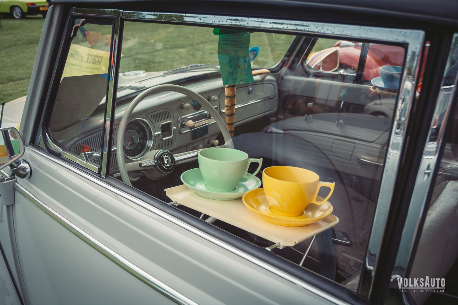 Tea for two in a Karmann at Stanford Hall 07