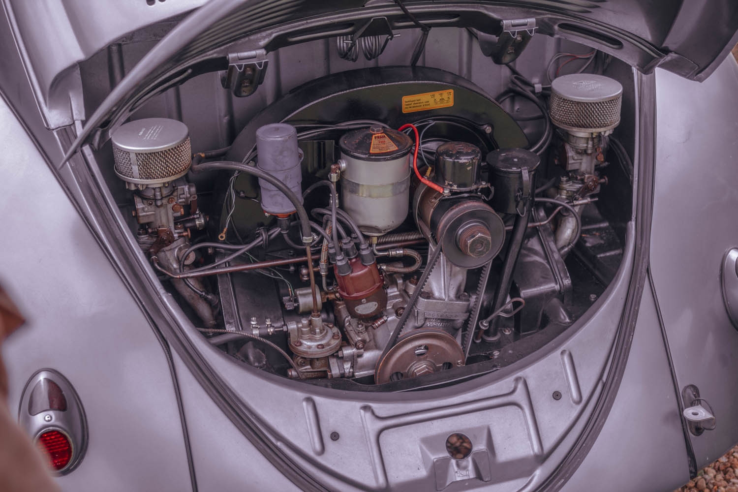 Porsche 356 Engine in an Oval Beetle at Stanford Hall 2019